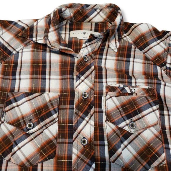 Five Four Shirt Size Small Men's Long Sleeve Button Down Shirt Plaid Checkered - Picture 3 of 7
